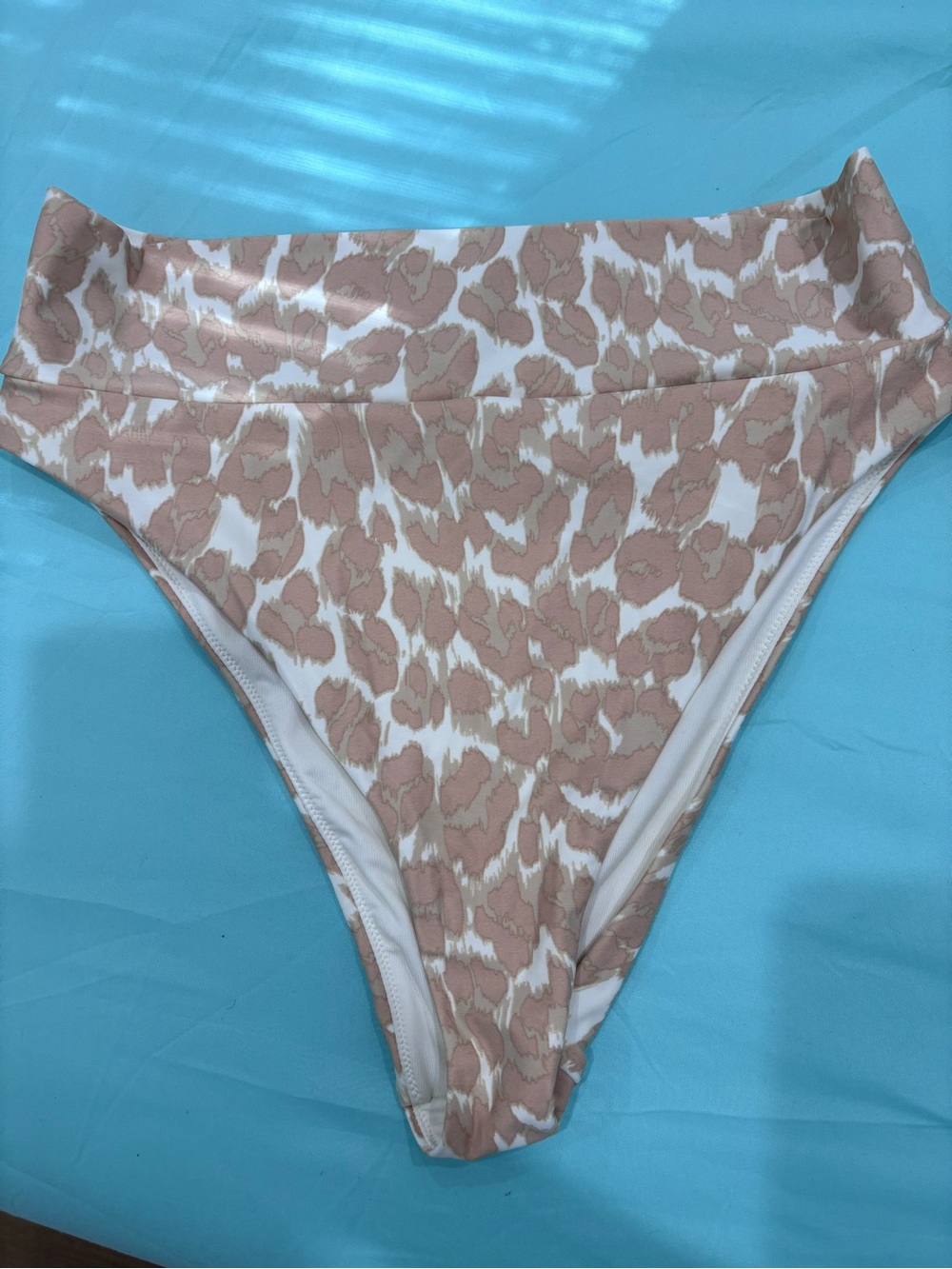 Aerie high cut cheeky NudeLeopard Print Bikini Bottoms